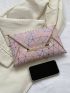 Geometric Pattern Envelope Bag Medium Flap