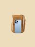 Vintage Brown Phone Wallet Zipper Around