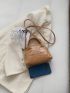 Crocodile Embossed Dome Bag Mini Zipper Green