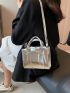 Minimalist Square Bag Mini Double Handle Funky