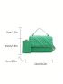 Letter Graphic Square Bag Flap With Coin Purse