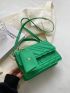 Letter Graphic Square Bag Flap With Coin Purse