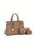 3pcs Bag Set Tote Clutch Bag Card Holder, Best Work Bag For Women