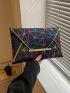 Geometric Pattern Envelope Bag Medium Flap
