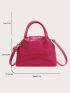 Crocodile Embossed Dome Bag Mini Zipper