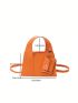 Mini Square Bag Embossed Detail With Coin Purse PU