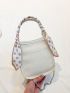 Twilly Scarf Decor Satchel Bag Mini Letter Graphic