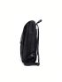 Mini Casual Daypack Black Minimalist Genuine Leather For Daily Camping Bag