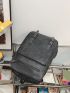 Medium Casual Daypack Gray Minimalist Buckle Decor For Daily