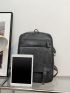 Medium Casual Daypack Gray Minimalist Buckle Decor For Daily