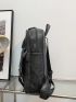 Medium Casual Daypack Gray Minimalist Buckle Decor For Daily