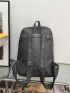 Medium Casual Daypack Gray Minimalist Buckle Decor For Daily