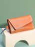 Orange Key Case Genuine Leather For Daily