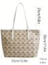Small Shoulder Tote Bag All Over Print Double Handle Handle For Work