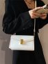 Small Square Bag Black Flap For Work