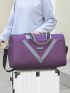 Letter Patch Detail Travel Bag Sporty