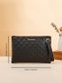 Geometric Pattern Square Bag Zipper Medium