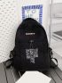 Letter Graphic Classic Backpack Medium Zipper