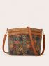 Geometric Pattern Dome Bag Medium Zipper
