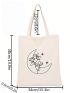 Flower Graphic Shopper Bag Small Double Handle