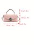 Mini Square Bag Faux Pearl Detail Flap