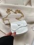 Mini Saddle Bag Chain Strap Solid Color
