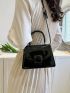 Mini Square Bag Solid Color Top Handle
