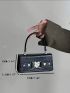 Crocodile Embossed Square Bag Metal Heart Decor Top Handle For Daily