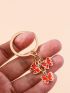 Red Butterfly Charm Key Ring