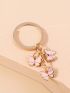 Baby Pink Butterfly Charm Key Ring