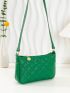 Mini Hobo Bag Quilted Green Fashionable