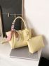 Twilly Scarf Decor Square Bag With Inner Pouch