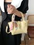 Twilly Scarf Decor Square Bag With Inner Pouch