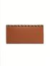 Fold Over Long Wallet Houndstooth Pattern PU