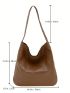 Large Hobo Bag Brown PU