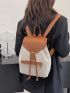 Small Flap Backpack Straw Bag