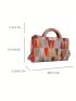 Geometric Pattern Square Bag PU