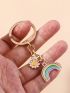 Rainbow & Flower Decor Bag Charm Fashionable