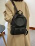 Minimalist Classic Backpack With Random Zipper Internal Non-woven Edging