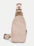 Women's Vintage Geometric Sling Bag Stylish PU Crossbody Purse
