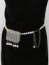 Mini Belt Bag Faux Pearl & Rhinestone Decor
