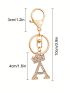 Luxury Crown Letter Metal Keyring Fashion Rhinestone Keychain Bag Pendant Charm