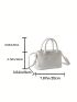 Mini Square Bag Metallic Pattern Double Handle