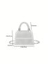 Studded Decor Square Bag Mini Flap