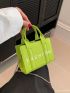 Mini Square Bag Letter Print Double Handle