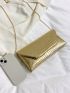 Medium Envelope Bag Crocodile Embossed Chain Strap