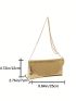 Medium Envelope Bag Crocodile Embossed Chain Strap