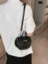 Mini Novelty Bag Punk Studded Decor Top Handle Flap PU