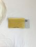 Crocodile Embossed Envelope Bag Metal Decor Gold Funky