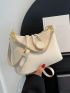 Small Bucket Bag Litchi Embossed Minimalist